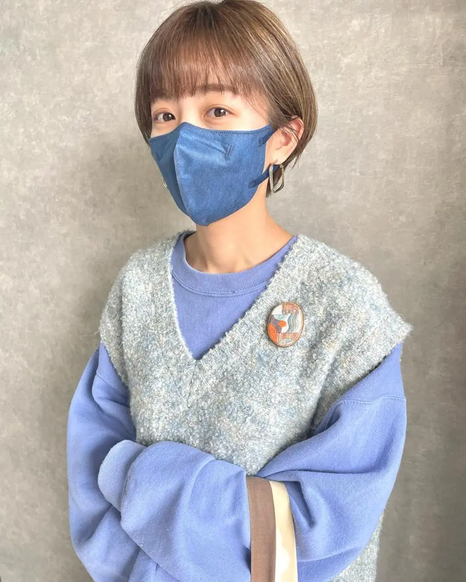 ショート ハイライト ショートヘア 河原 亮のヘアスタイル