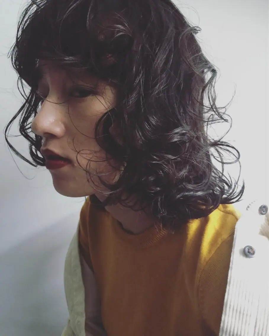 ミディアム パーマ ミディアムパーマ ニュアンスパーマ 🌸透明感艶 カラー🌸Yuukiのヘアスタイル