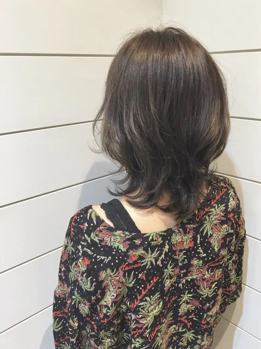 ミディアム カラー アッシュ ハイライトカラー ハイライト 🍊新宿南口🍊 ERINAのヘアスタイル