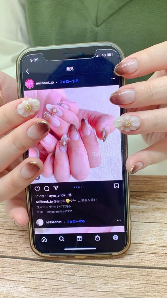 ネイル ハンドネイル ハンドケア 🦋ネイルサロン ブラン🌈ゆりのネイルデザイン