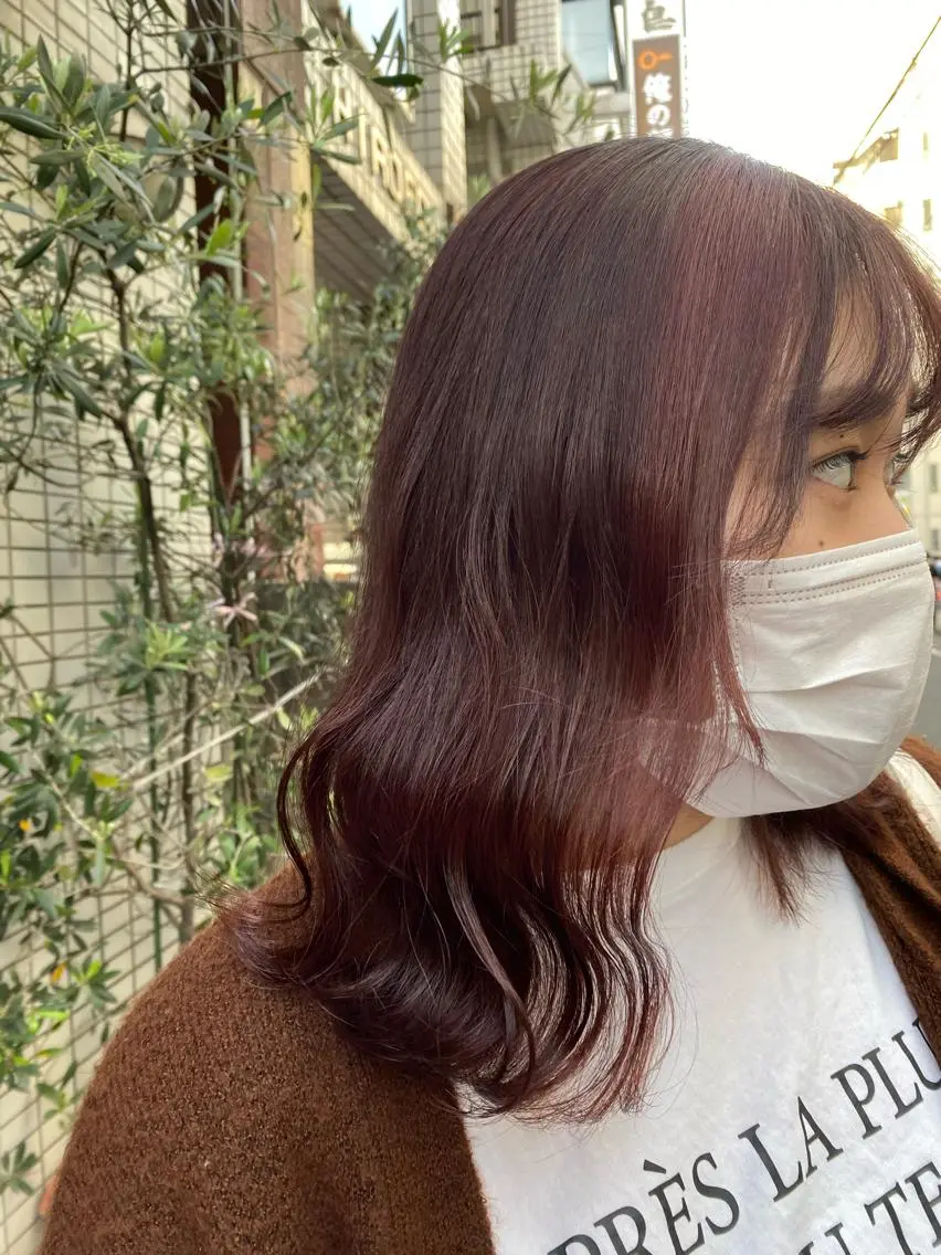 セミロング 🐩透明感ミルクティ ーピンクニイナ🐩のヘアスタイル