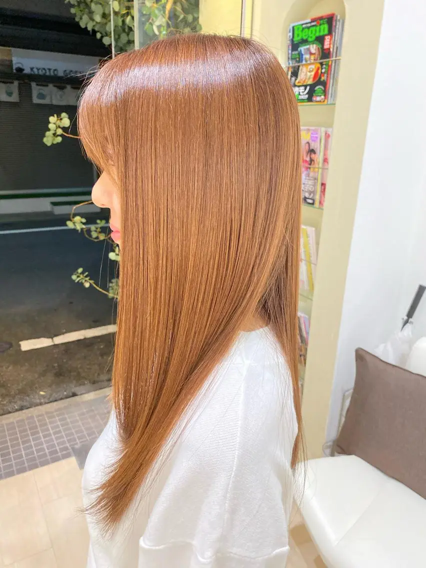 ロング カット 河原町/艶髪/西田 晴香のヘアスタイル