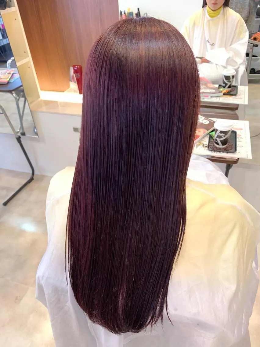 ロング パープルカラー メンズパーマ/難波/ 心斎橋　室園亮佑のヘアスタイル