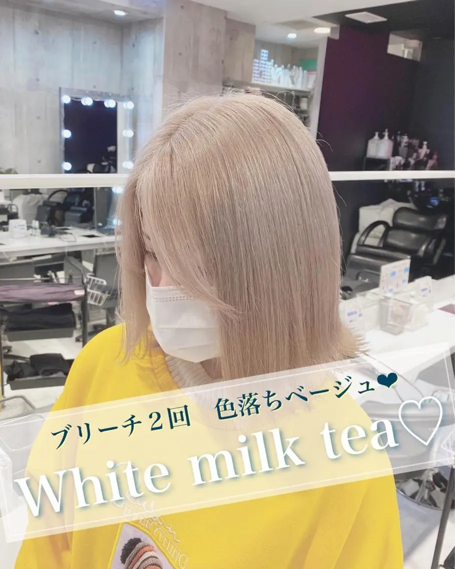 ミディアム 🤍ムラ修正ブリーチ 🤍原宿/YUUのヘアスタイル