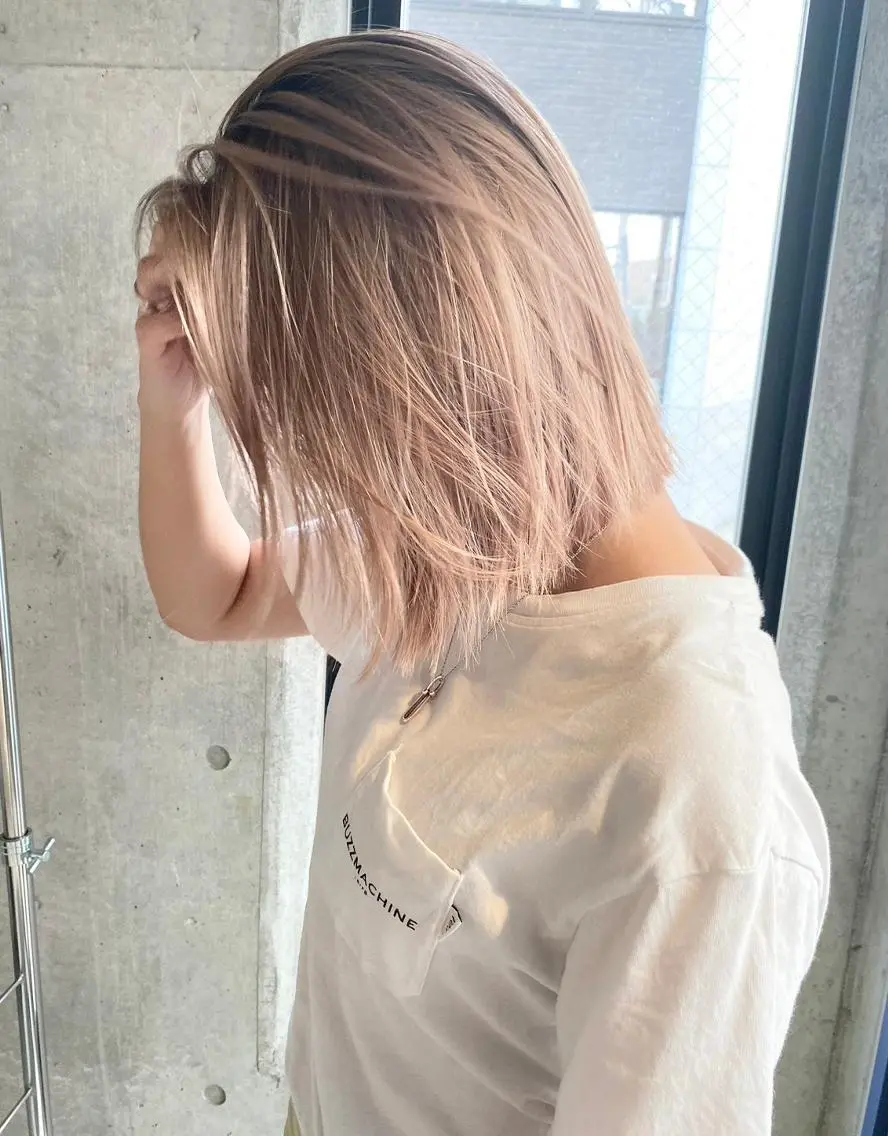 ミディアム カラー ベージュカラー 中明度/透明感 🥀那波のヘアスタイル