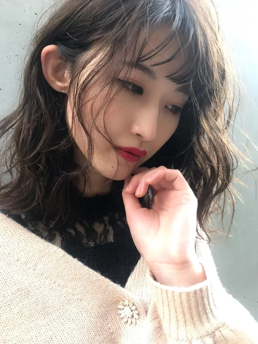 ミディアム カラー カット ヘアカラー 酸性ストレート/ブリ ーチなし/中村 匠のヘアスタイル
