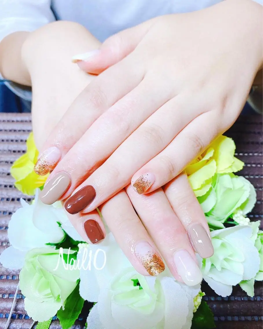 ネイル ラメ(グリッター) ラメグラデーション ハンドネイル Nail10 Kakoのネイルデザイン