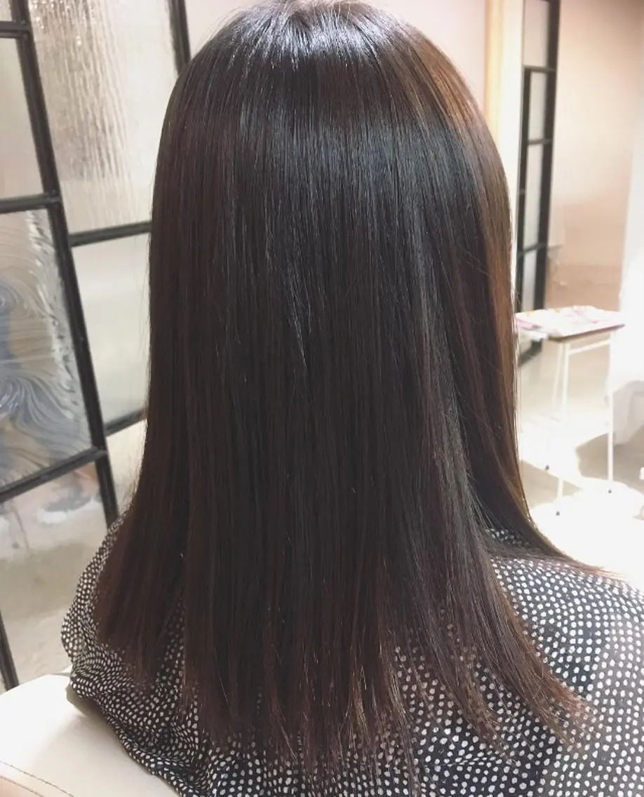 ロング 縮毛矯正 トリートメント 安永 涼のヘアスタイル