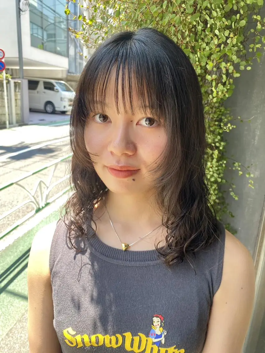パーマ セミロング カット パーマ トリートメント 🌼U24 ヘアデザインラボのヘアスタイル