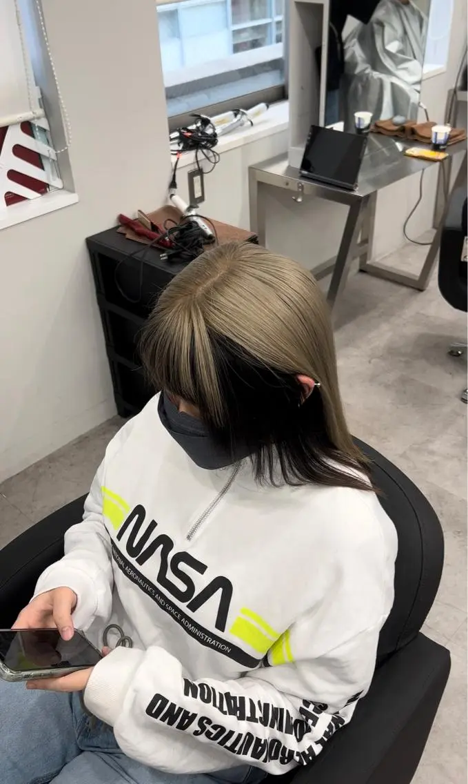 セミロング ヘアカラー トリートメント 🫧髪質改善 講師🫧🍎幹細胞のヘアスタイル