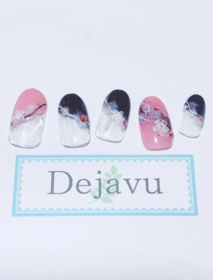 ネイル アートネイル 桜ネイル Nail salon Dejavu 🌿のネイルデザイン