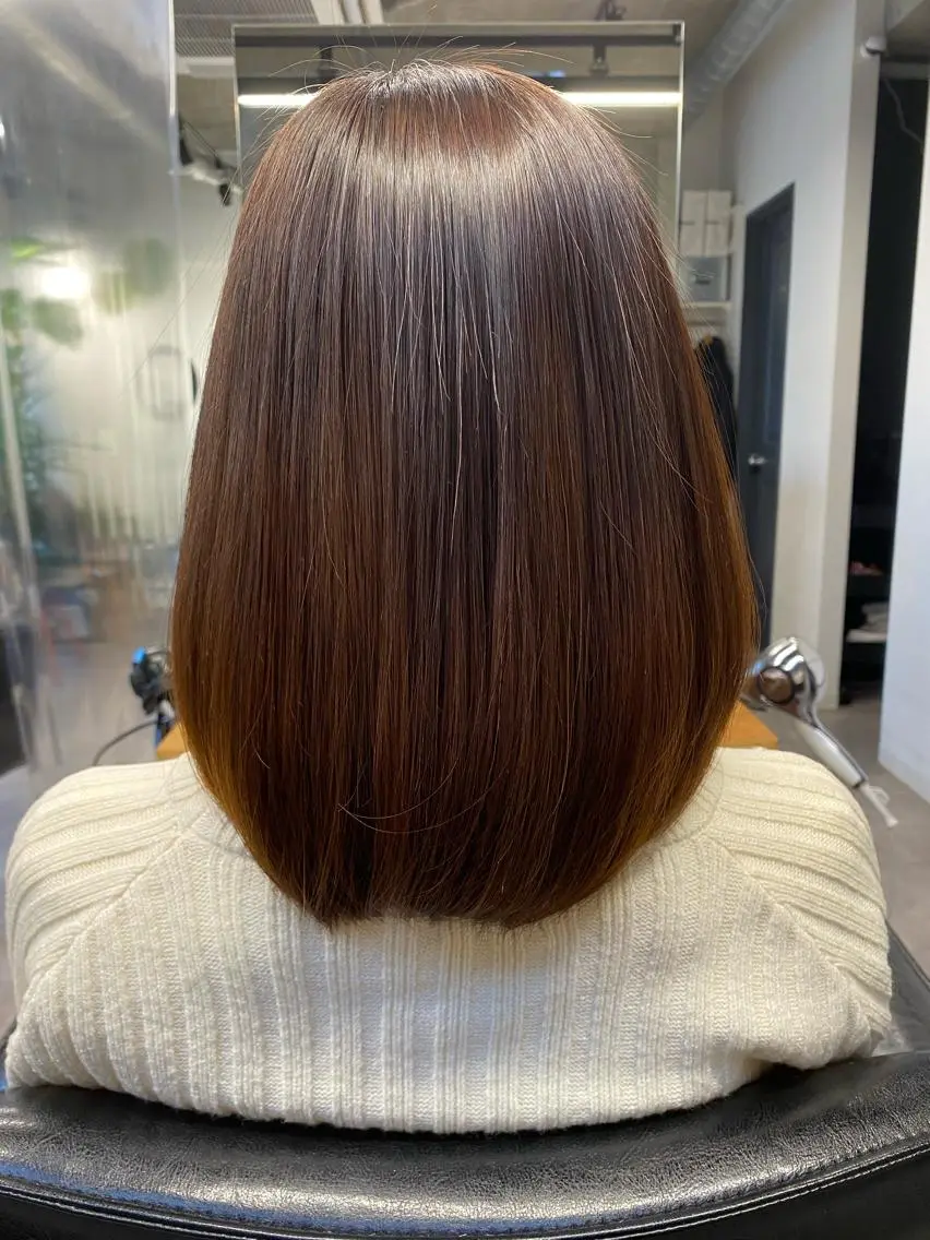 ミディアム パーマ 縮毛矯正 ショート・ウルフ✂︎ 安住有咲子のヘアスタイル