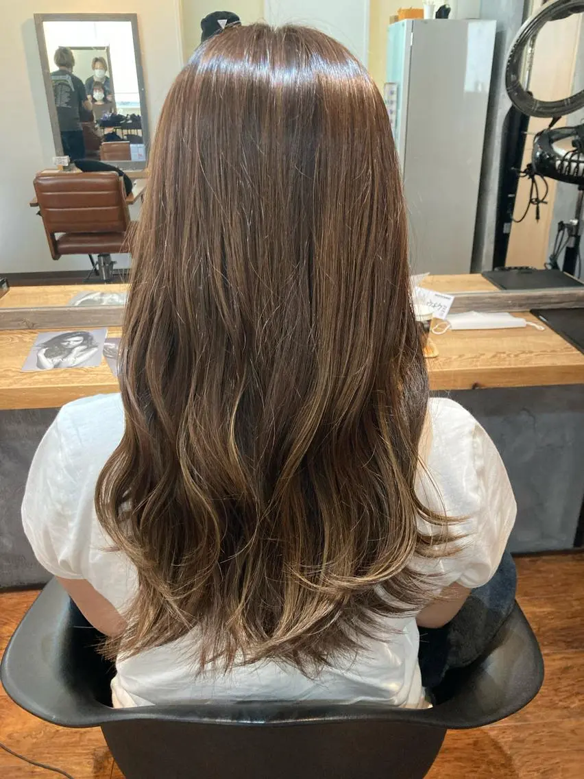 ロング カラー 縮毛矯正&髪質改善 ⭐️OGUのヘアスタイル