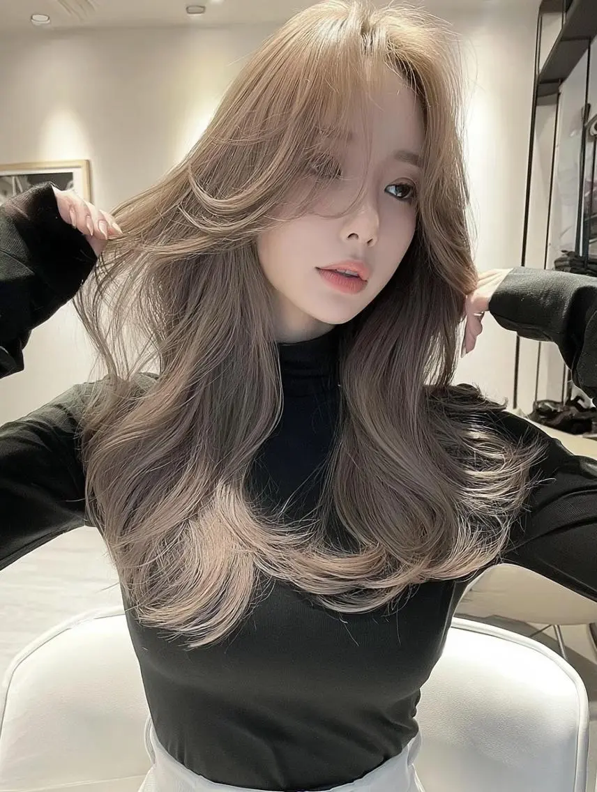 セミロング デート レイヤーカット 似合わせカット カット ヘアカラー トリートメント りきと🌈髪質改善/ 秋髪/艶カラーのヘアスタイル