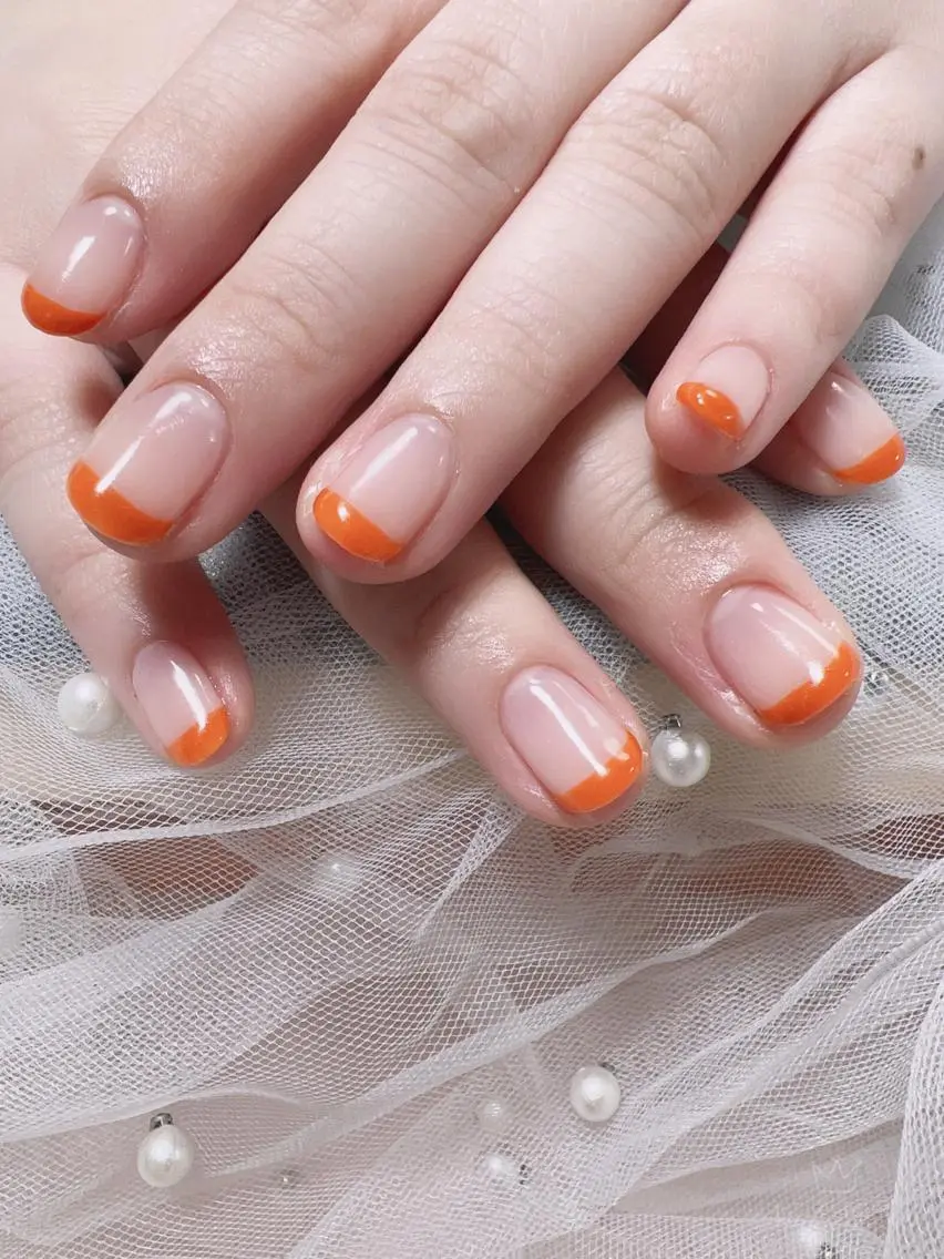 ショート カラー ネイル フレンチネイル ハンドネイル Nail NaNaのネイルデザイン