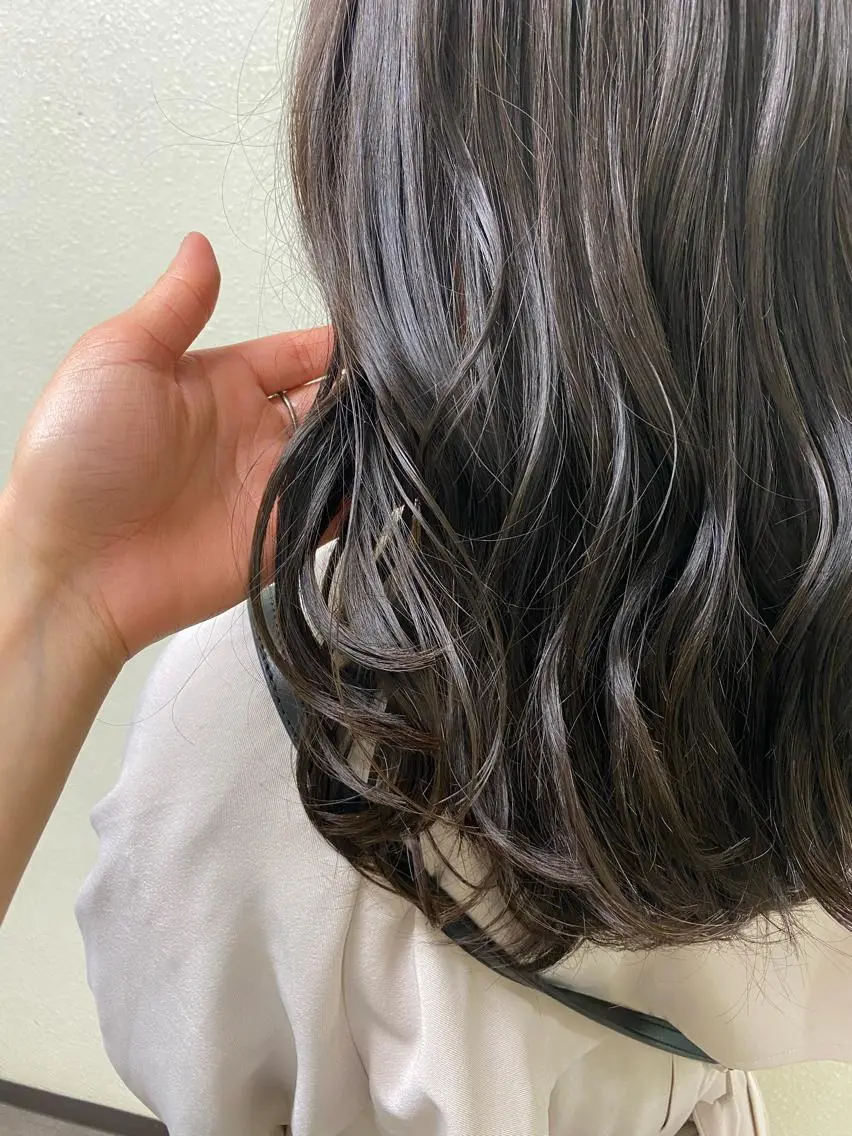 ロング カラー ブリーチ 縮毛矯正/艶カラー/ ikedaのヘアスタイル