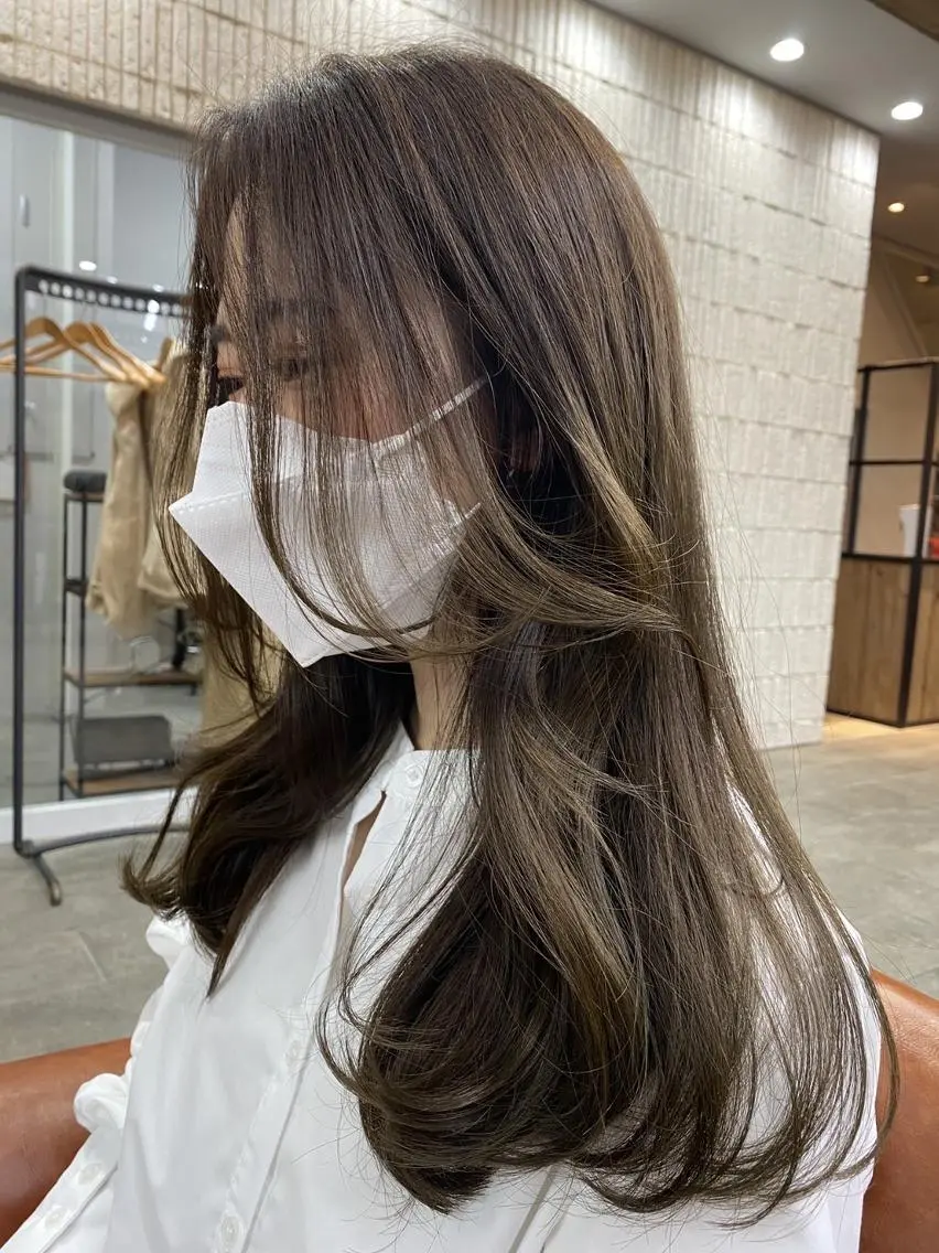 ロング カット ヘアカラー 韓国美容室出身 🌹Sana/梅田のヘアスタイル