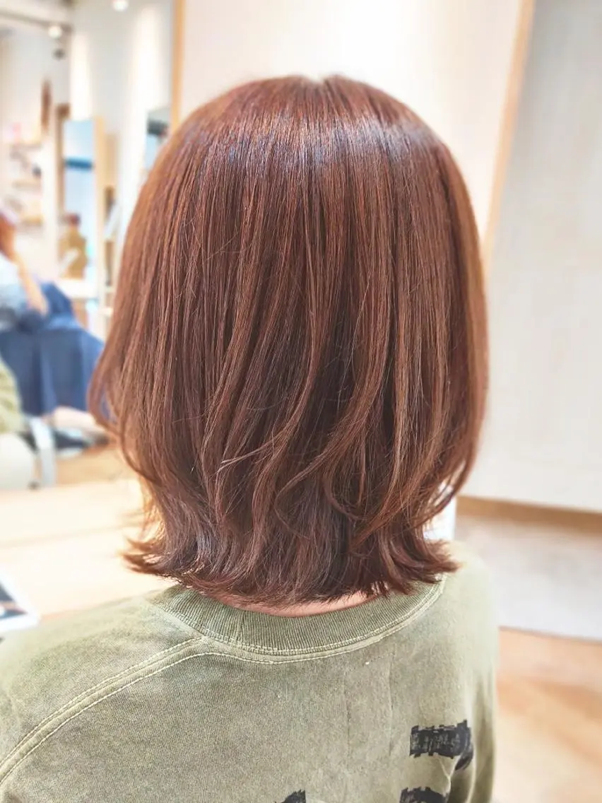 ミディアム ヘアカラー トリートメント 髪質改善/美髪矯正/ 京橋/satokoのヘアスタイル
