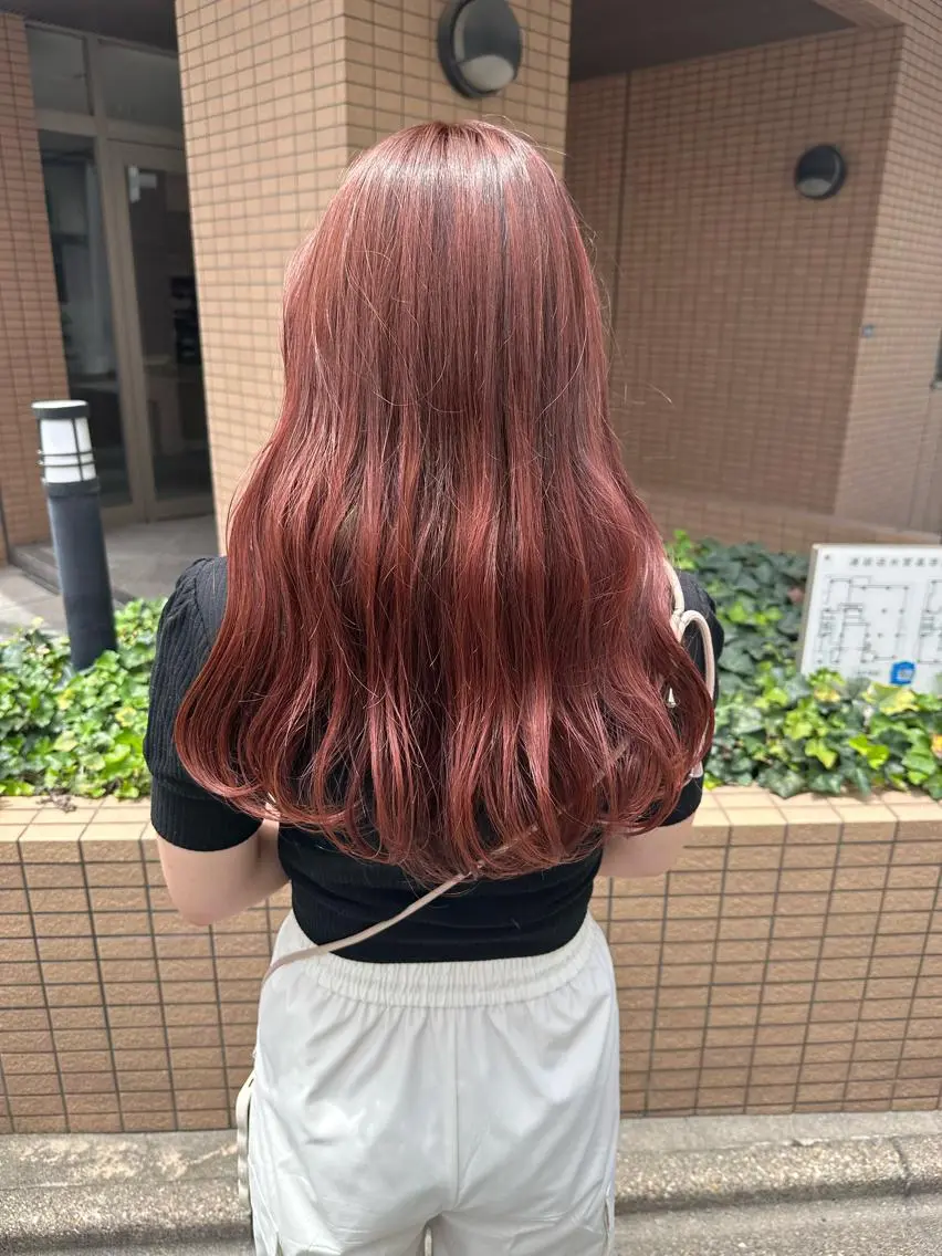 ロング カラー ブリーチ ダブルカラー ブリーチなしカラー ヘアカラー トリートメント レイヤー/高橋 みく /池下/千種のヘアスタイル