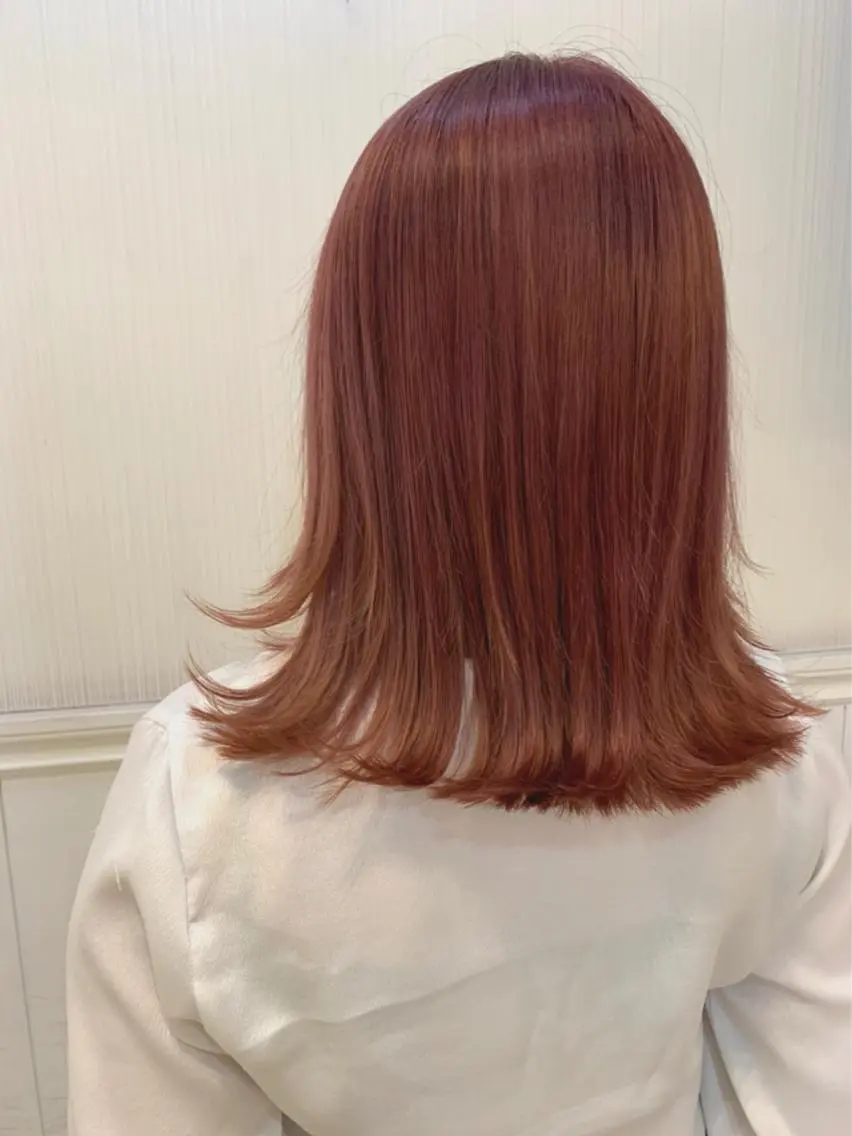 ミディアム カラー ヘアアレンジ ブリーチ ハイトーンカラー 韓国レイヤー🇰🇷 美髪縮毛矯正🫧拓海のヘアスタイル