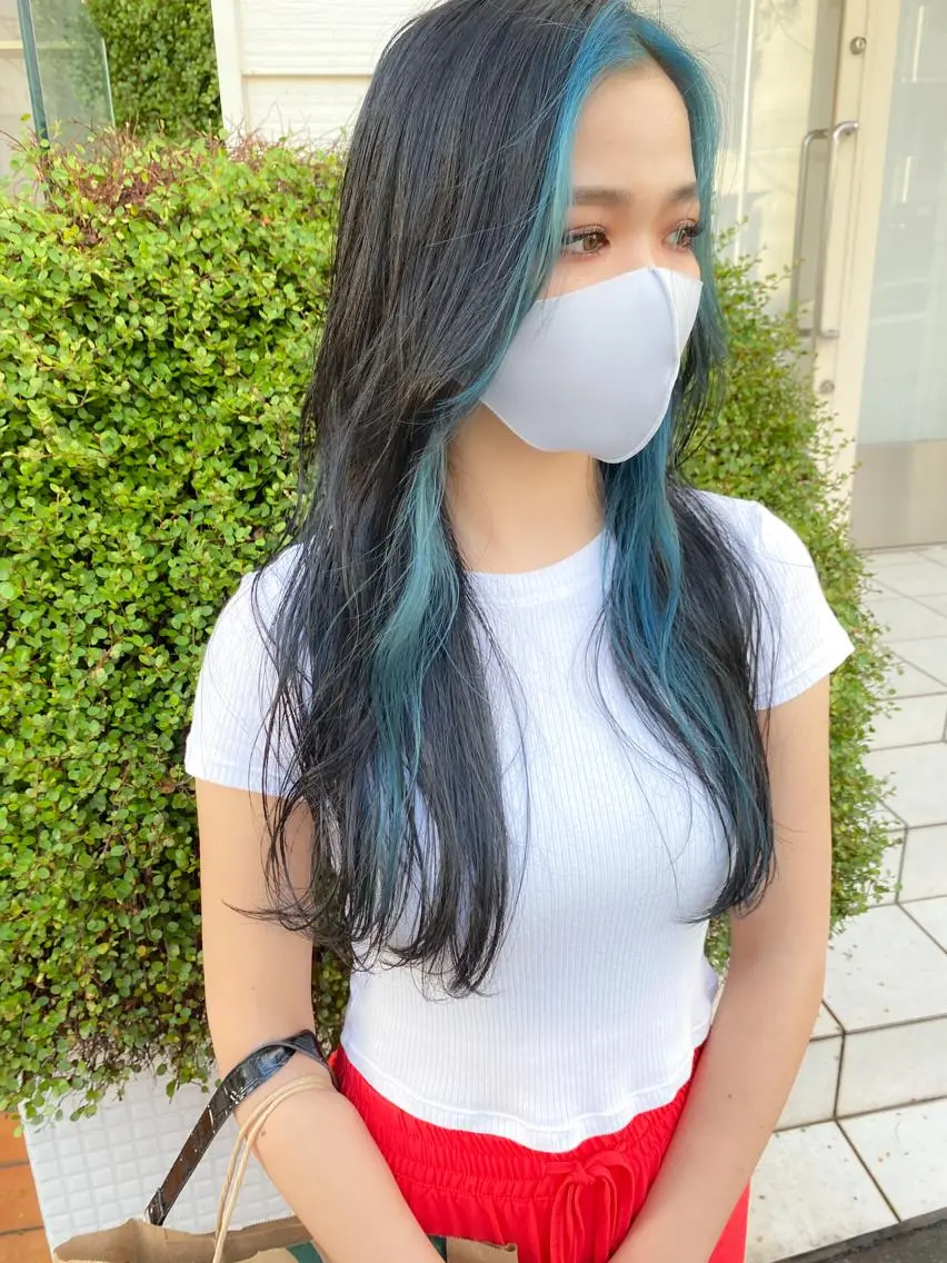 ロング カラー カット ヘアカラー トリートメント ハイトーンカラー🌈 メンズパーマ鈴木康平のヘアスタイル