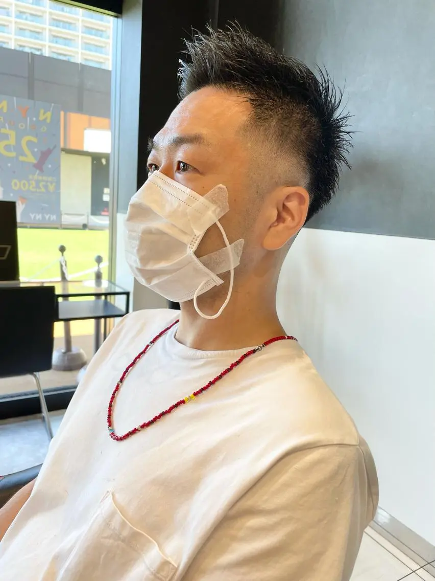 ショート メンズ フェードカット スキンフェード メンズヘア特化 崎田 成人のヘアスタイル