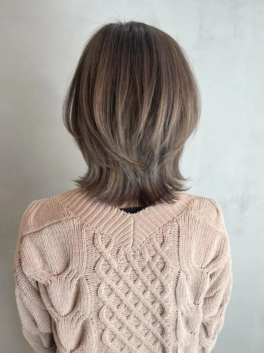 ミディアム ボブレイヤー ボブ レイヤーカット ITbyALBUM 八王子店のヘアスタイル