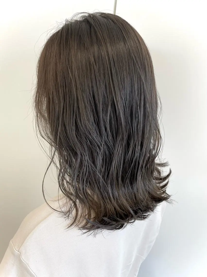 ミディアム カラー ブルーカラー ブルーグレー ブルーグレージュ グレージュ studio the soel /TAKAのヘアスタイル