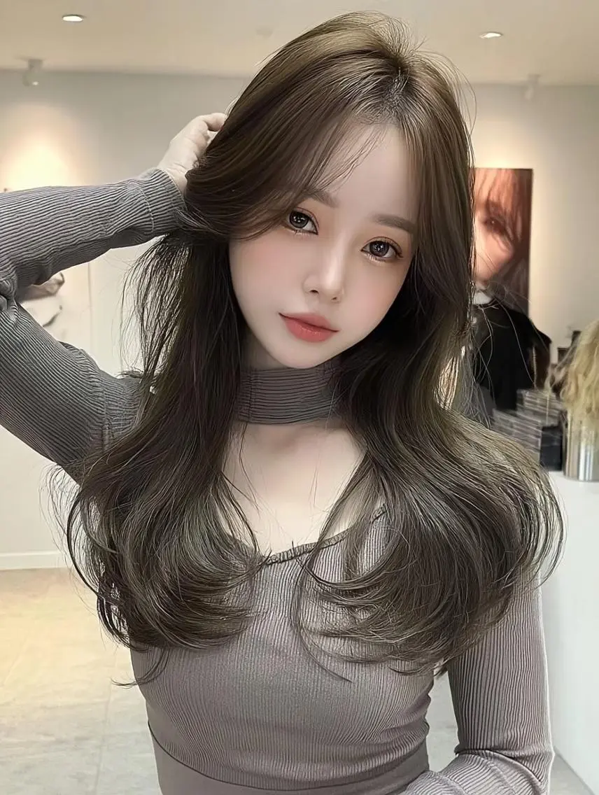 セミロング ボブ 顔周りカット 髪質改善 韓国風ヘア レイヤーカット 艶カラー/レイヤー Nanami🎀のヘアスタイル
