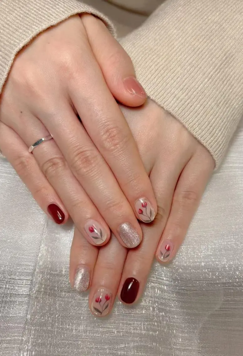 ネイル アートネイル 長さ出し ジェルネイル 韓国ネイル 持ち込み ハンドネイル ハンドケア Hana Bloom Nail💜Akiのネイルデザイン