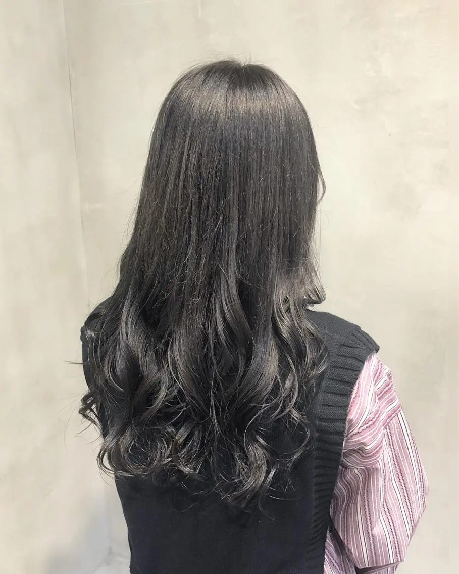 セミロング カラー ヘアアレンジ ヘアカラー トリートメント ヘアセット TOKI /透明感/原宿のヘアスタイル