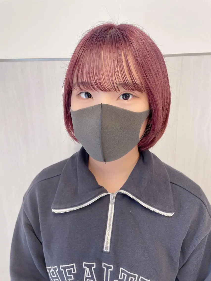 ショート カラー ラベンダーカラー ピンクカラー ピンクラベンダー フクダ ジュリのヘアスタイル