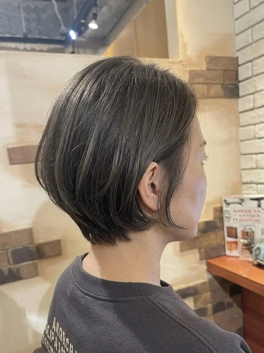 ショート アッシュ ハイライト ショートヘア カット トリートメント flencia 丸 和博|カットのヘアスタイル