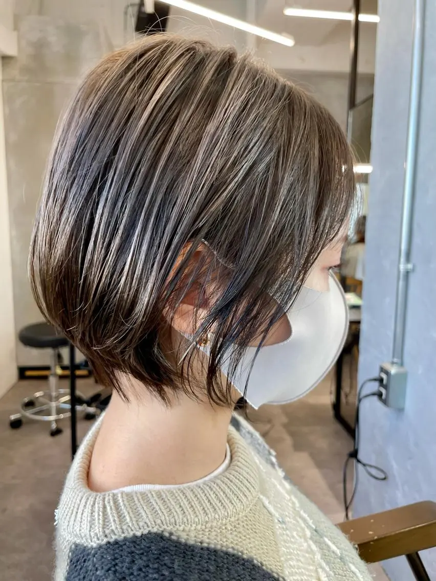 ショート カラー ヘアカラー 色気レイヤー& ショートはお任せ🌟のヘアスタイル