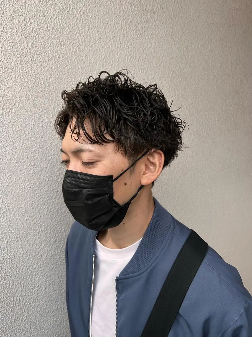 ミディアム パーマ メンズ ミディアムパーマ メンズパーマ トリートメント 柳澤 和也のヘアスタイル