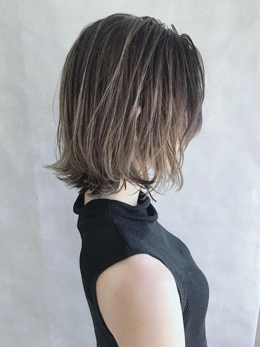 ショート カラー アディクシーカラー ブリーチ ケアブリーチ ダブルカラー ハイライトカラー MOU namba ムウナンバのヘアスタイル
