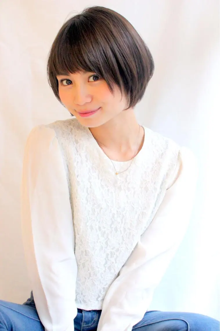 ショート カラー パーマ 羽田 ひろむのヘアスタイル
