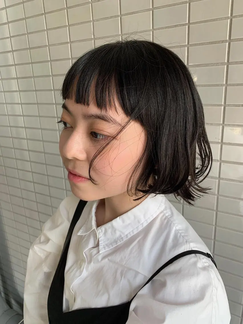 ショート ショートボブ ボブ オン眉 ショートヘア スダユーヤ 💫推しカラーウルフのヘアスタイル