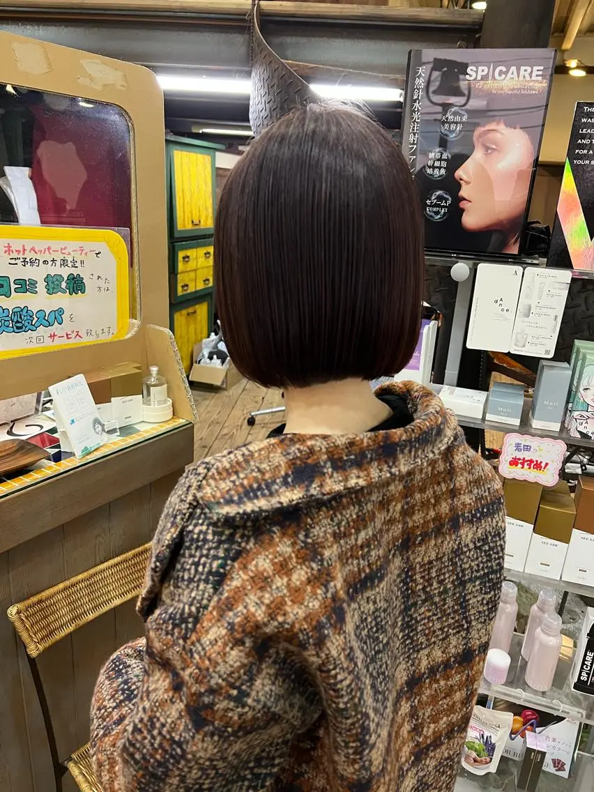 ショート カラー ヘアアレンジ ボブ 「sumi」 AMIのヘアスタイル