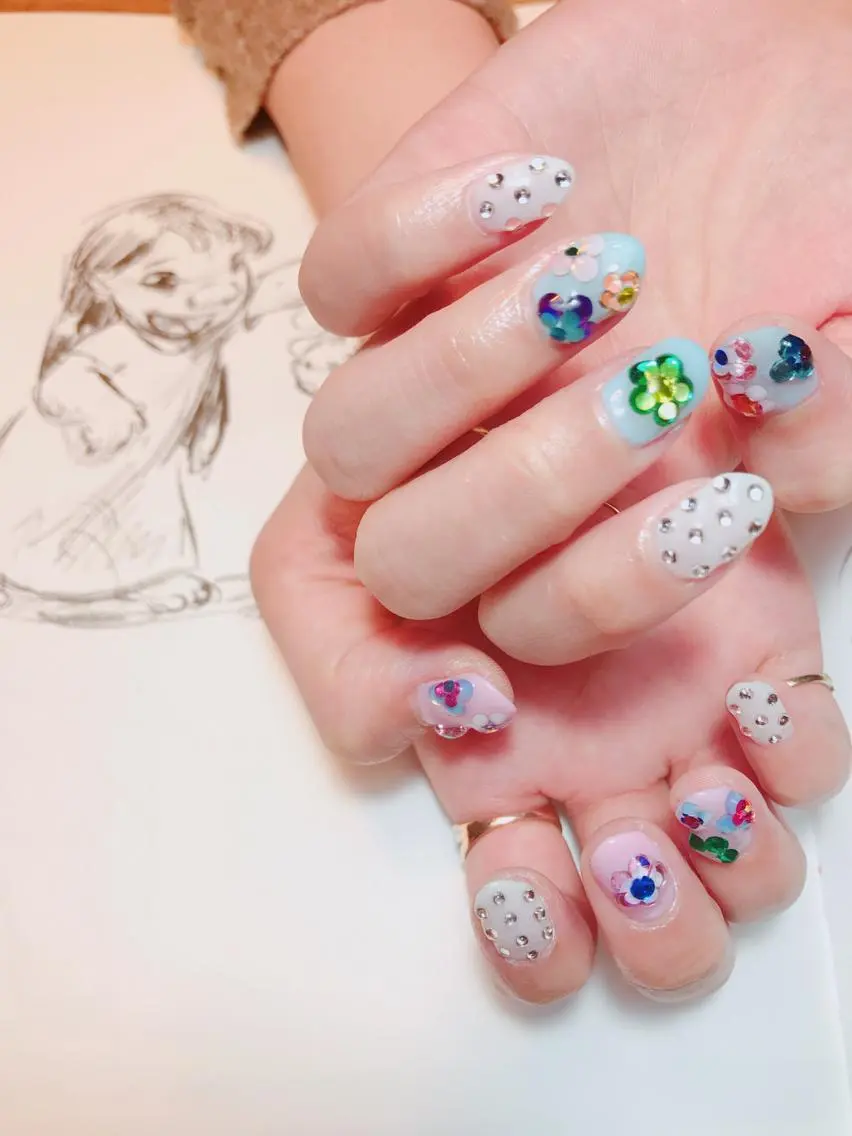 ネイル ストーンネイル owlnail /持込みデザイン専門のネイルデザイン