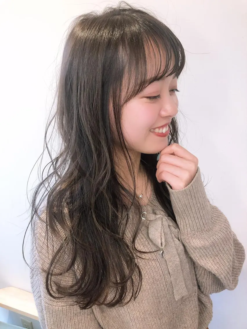 ロング カラー 透明感カラー ヘアセット 韓国ヘア♡おくれ毛♡ ボブ♡sayakaのヘアスタイル