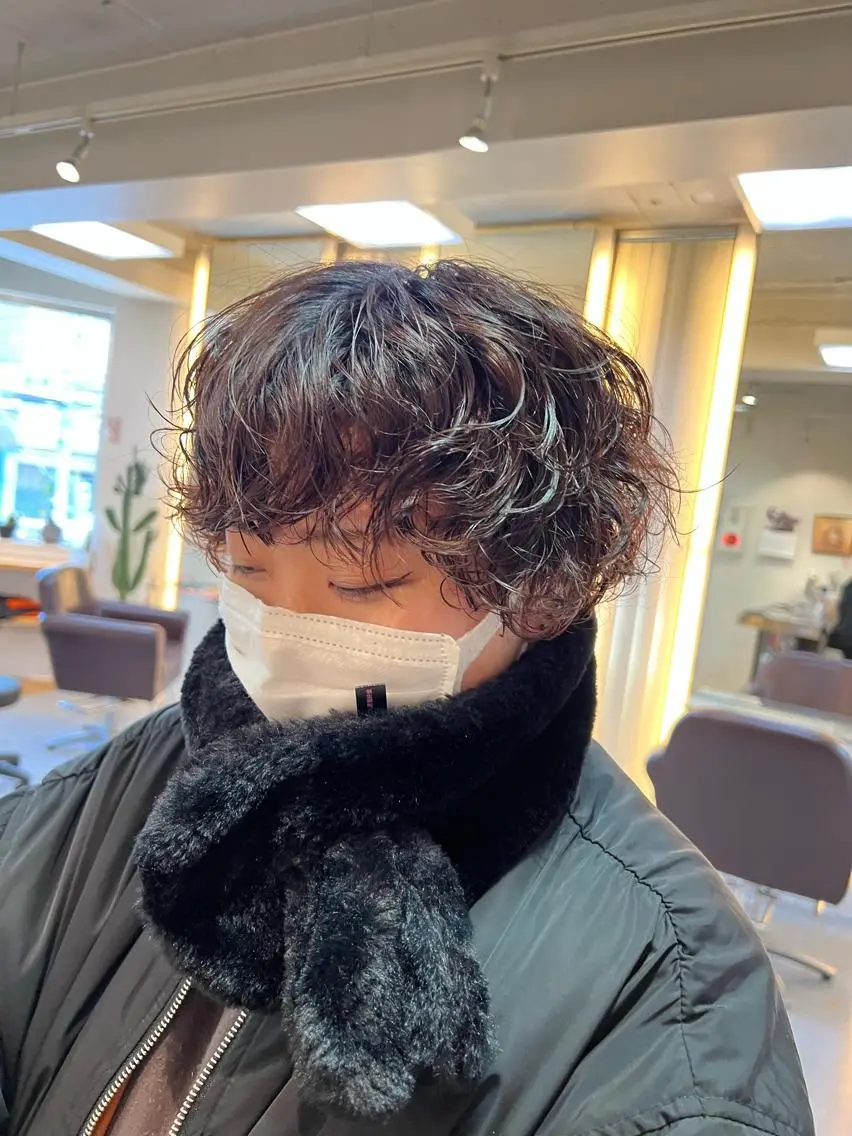 ショート パーマ カット パーマ ヘッドスパ yoshikei -mow hair-のヘアスタイル