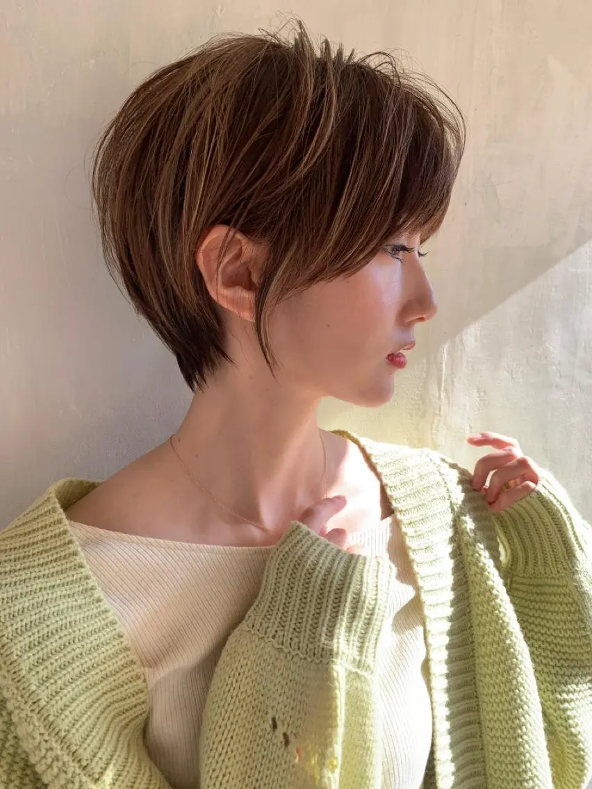 ショート カット ヘアカラー トリートメント 🇰🇷韓国レイヤー 錦糸町【北山謙三】のヘアスタイル