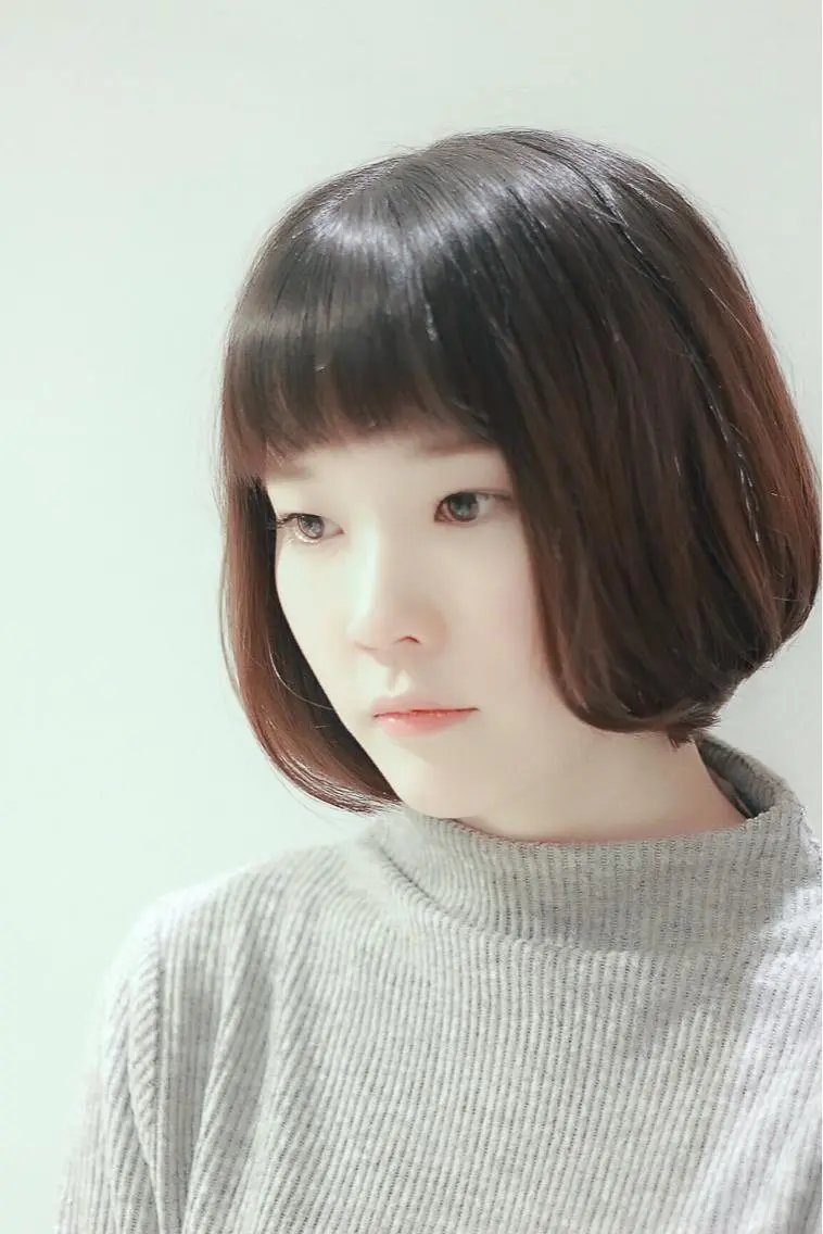 ショート ミディアム カラー ボブ 川間 将彦のヘアスタイル