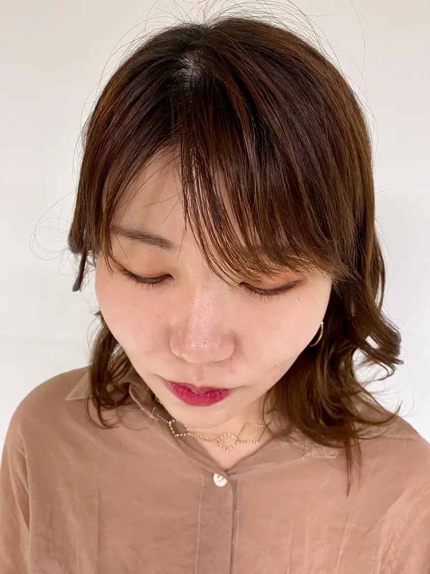 セミロング パーマ KOOKI スティードトーキョーのヘアスタイル