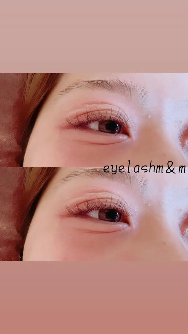 マツエク・マツパ 付け放題 カラーマツエク フラットラッシュ Eyelash m&mのマツエク・マツパデザイン