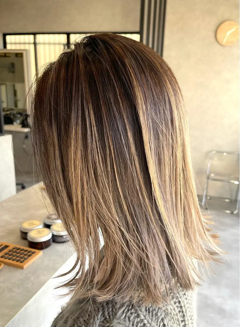 ミディアム カラー 一ノ瀬 暁のヘアスタイル