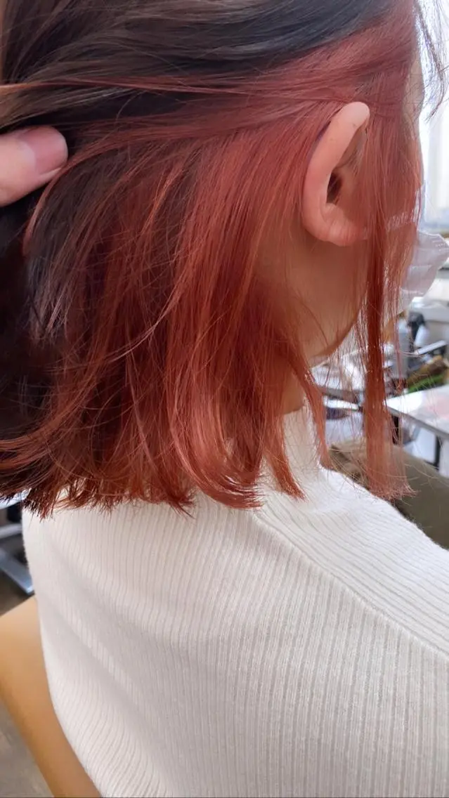 カラー インナーカラー 木元 瑛✂︎ボブのヘアスタイル