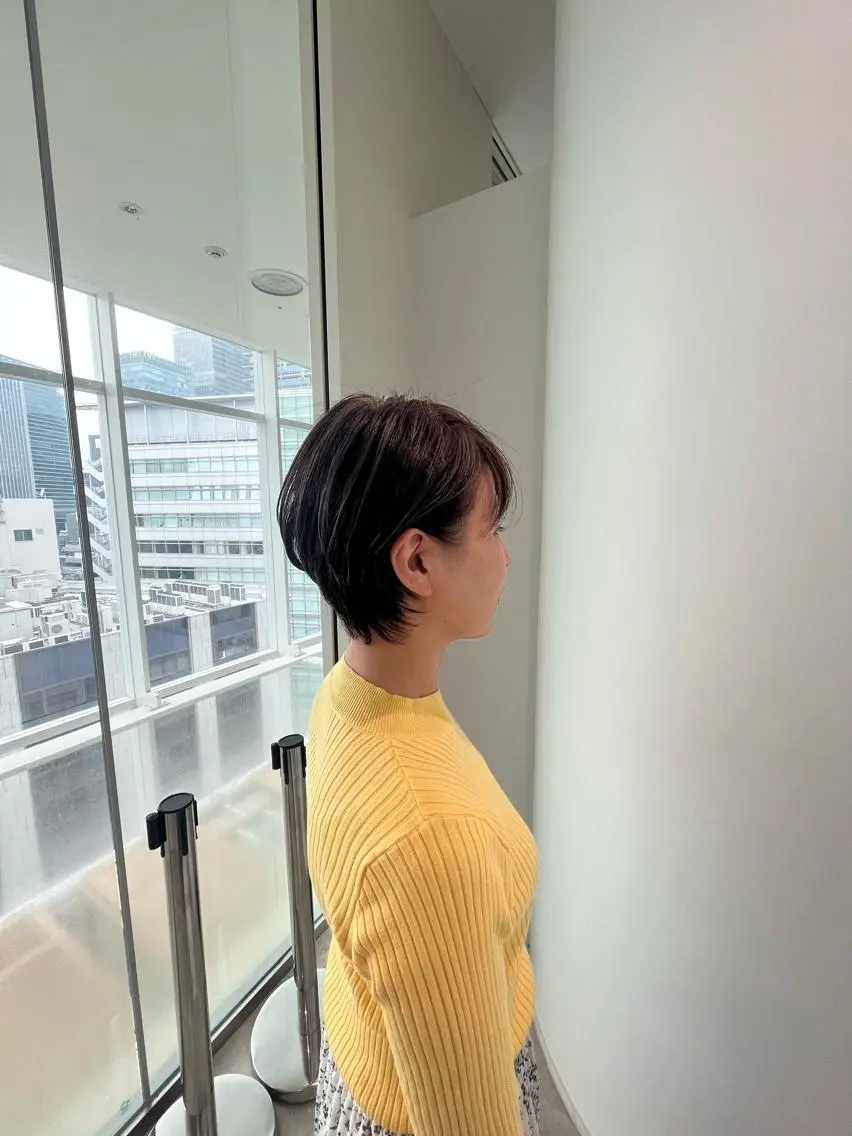 ショート カラー くびれヘア ショートヘア 脱白髪染め setsucoのヘアスタイル