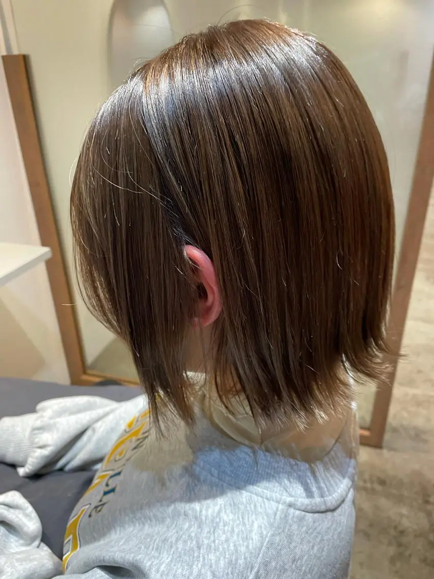 ミディアム カラー ベージュカラー ブリーチ ハイライトカラー ミルクティーベージュ ハイライト ヘアカラー 中目黒🌼 🌼ハナのヘアスタイル
